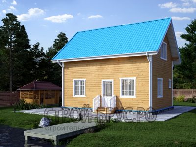 Проект деревянного дома из бруса 6х8