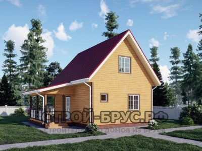 Проект деревянного дома 6х8